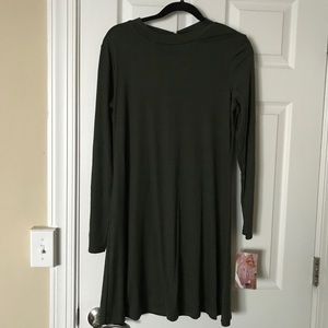 Olive green sweater dress